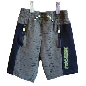 Jurassic World Boy's Shorts Green Black Zipper Pockets Size 4T